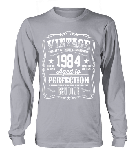Vintage 1984 Aged to Perfection White Print Women's Long Sleeve
