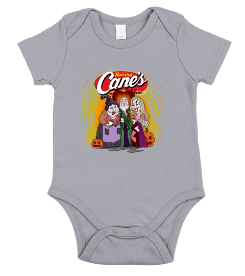 Hocus Pocus Sanderson Sisters Raising Canes Chicken Fingers Halloween Pumpkin Short Sleeve Baby One-Piece