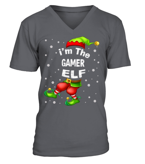 Gamer Elf Matching Family Group Christmas Pajama Men's V-Neck T-shirt