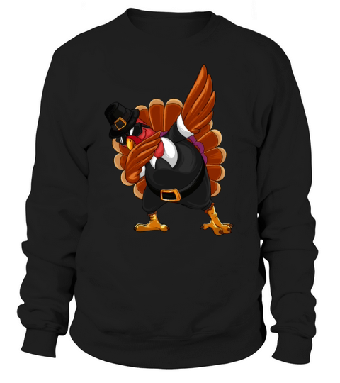 Thanksgiving Day Dabbing Turkey Pilgrim Boys Girls Women's Sweatshirt