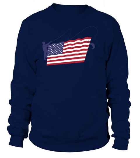 Dad Fly Fishing US Flag Shirt Women's Sweatshirt