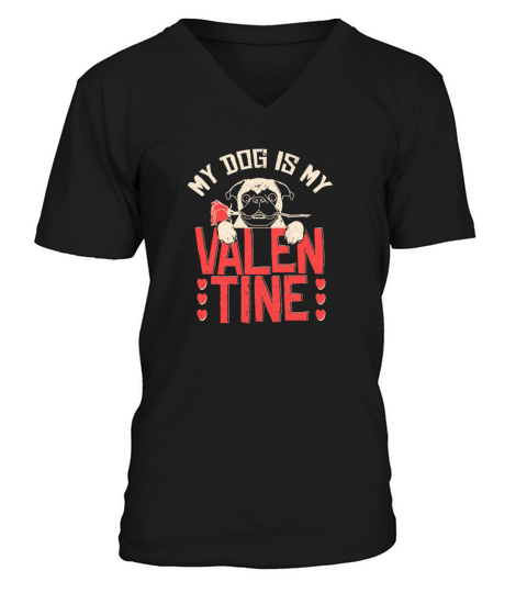 Dog Valentines Day Men's V-Neck T-shirt