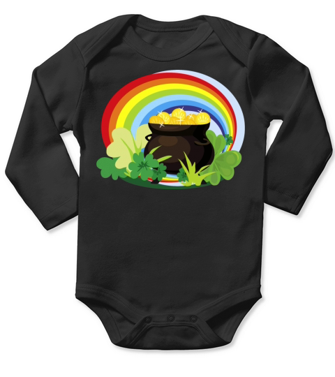 st patricks day pot of gold Long Sleeve Baby One-Piece