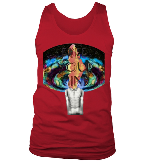 FREE YOUR MIND COLORFUL SPACE HEAD EXPLOSION ENTRY Men's Tank Top