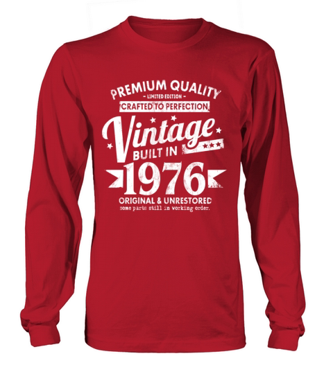 VINTAGE BUILT IN 1976 COOL FUNNY RETRO 45TH Men's Long Sleeve