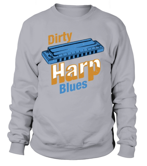 Dirty Harp Blues Harmonica Instrument Music Gift Women's Sweatshirt