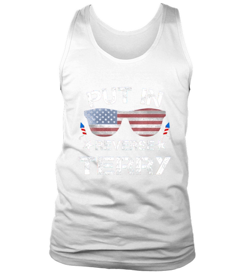 Fireworks Put It In Reverse Terry American Flag Sunglasses Tank Top Unisex