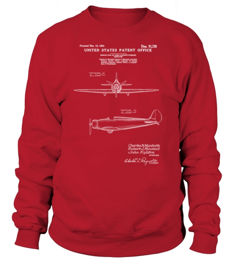 Airplane 1936 Patent Print Plane Gift Ideas for D Women's Sweatshirt