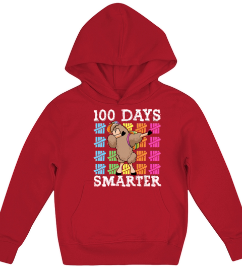 100 Days Of School Dabbing Llama Smarter Boys Kids Hoodie