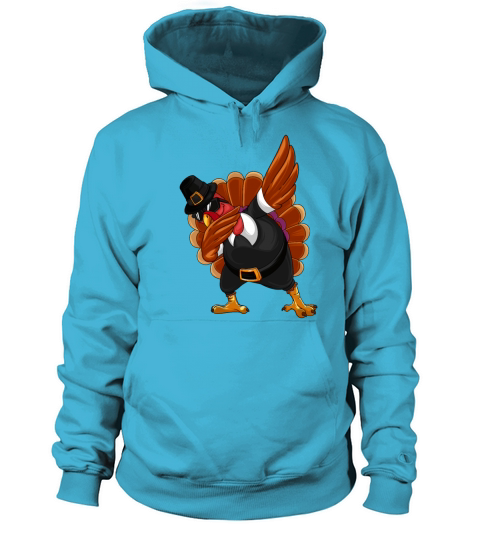 Thanksgiving Day Dabbing Turkey Pilgrim Boys Girls Women's Hoodie