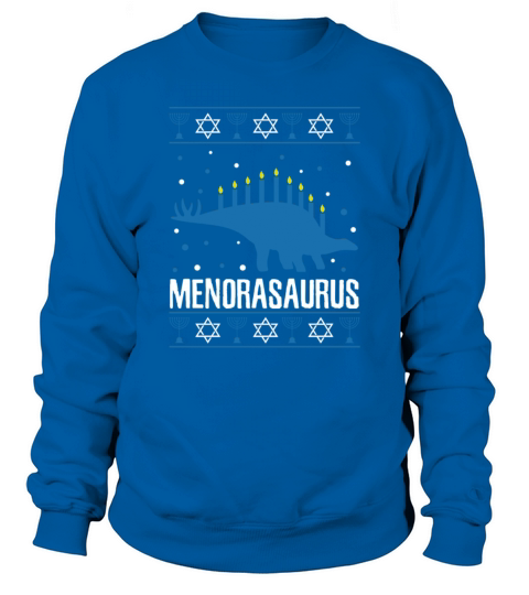 Hanukkah Menorasaurus Men's Sweatshirt