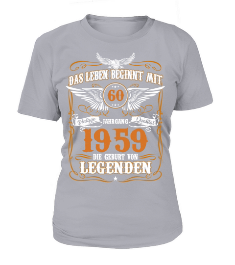 Das leben beginnt mit 60 jahrgang 1959 die geburt von legenden T-Shirt Woman