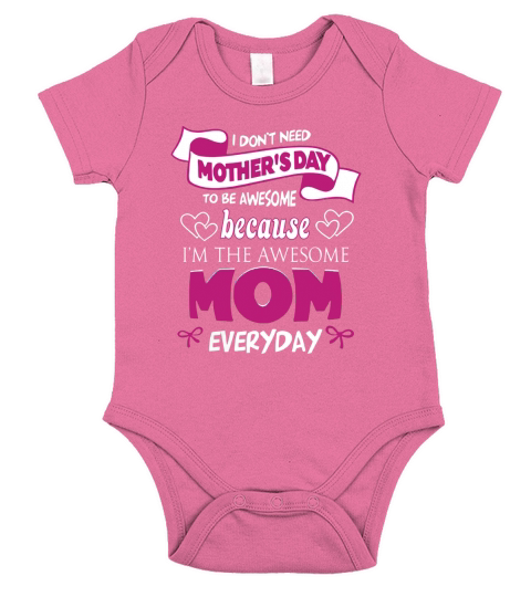 MOTHERS DAY Short Sleeve Baby One-Piece