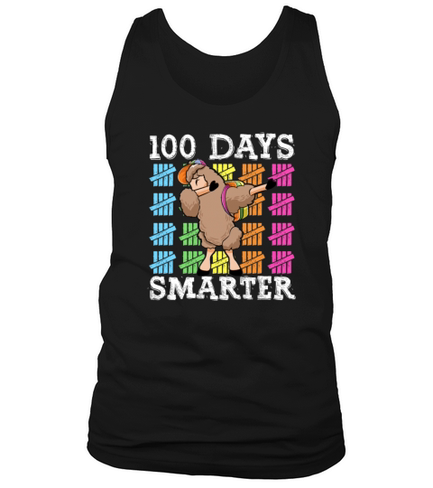 100 Days Of School Dabbing Llama Smarter Boys Men's Tank Top