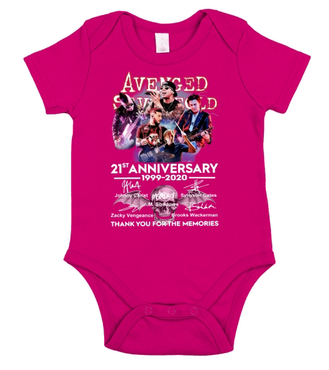 Avenged Sevenfold 21st anniversary 1999 2020 thank you for the memories signatures Short Sleeve Baby One-Piece
