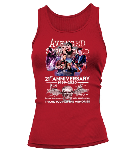 Avenged Sevenfold 21st anniversary 1999 2020 thank you for the memories signatures Tank top Woman