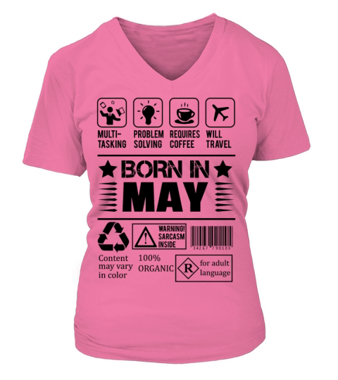Born In May Women's V-Neck T-shirt