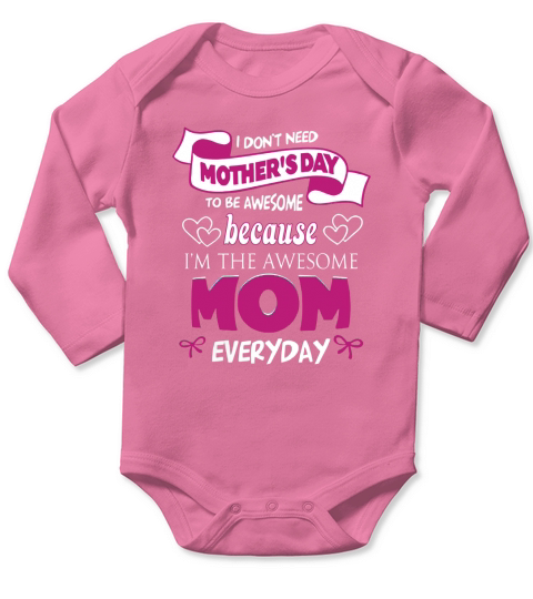MOTHERS DAY Long Sleeve Baby One-Piece