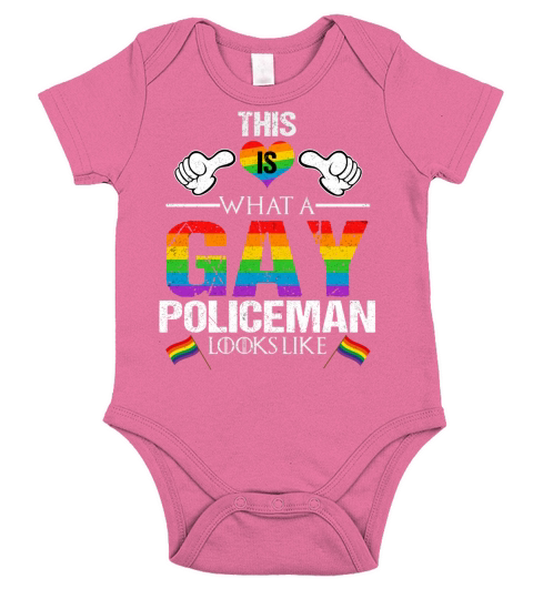 This Is What A Gay Policeman Looks Like LGBT Pride Short Sleeve Baby One-Piece