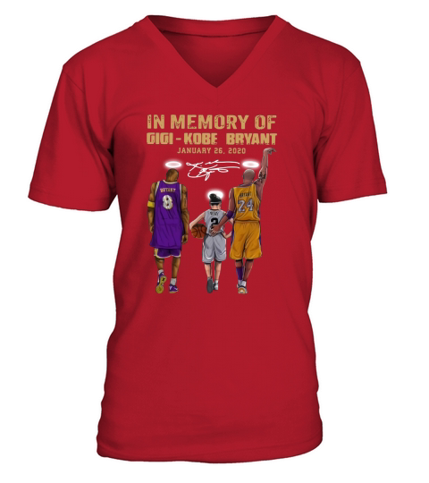 in Memory of Kobe and Gigi Signature V-Neck T-shirt