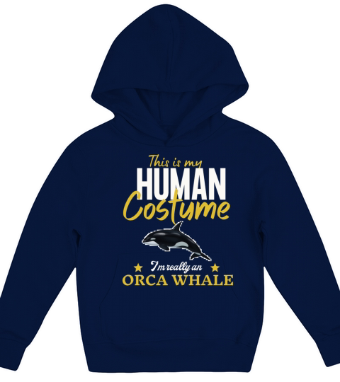 this is my human costume im really an orca whale Kids Hoodie