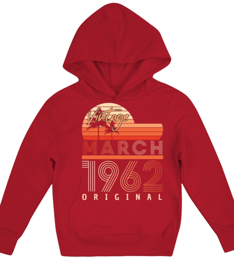 Vintage Original March 1962 Kids Hoodie
