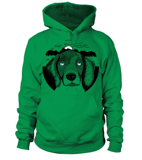 Dog Portrait Zentangle Women's Hoodie