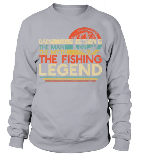 Mens Vintage Bass Fishing Dad Man The Myth The Men's Sweatshirt