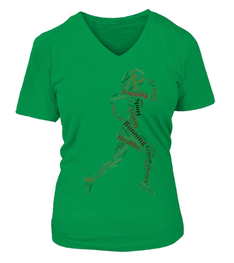 Running girl Women's V-Neck T-shirt