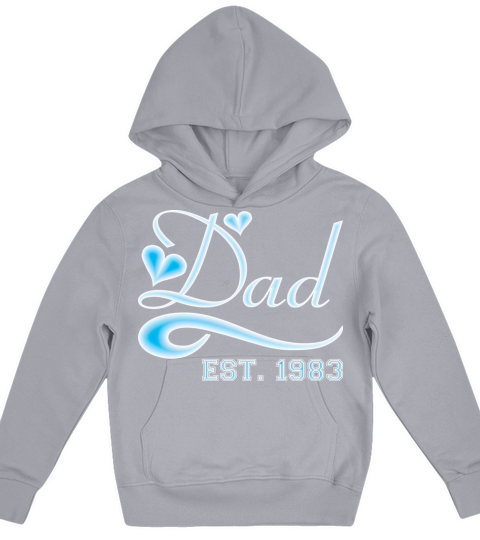 Dad Established 1983 Happy Fathers Day Kids Hoodie