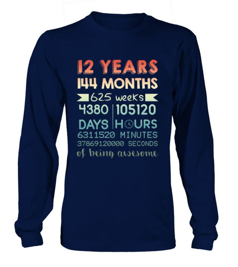 Kids 12th Birthday-12 Years Of Being Awesome Women's Long Sleeve