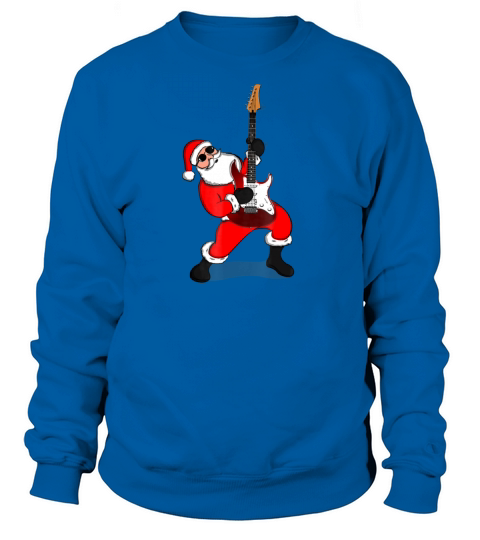 Merry Christmas Santa Claus Guitar Player Christmas Women's Sweatshirt
