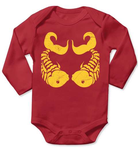 Happiness Symbol Two Golden Fish Gift Idea Long Sleeve Baby One-Piece
