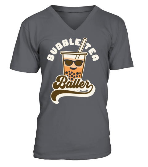 Bubble Tea Baller Vintage Boba Drink Retro Text Men's V-Neck T-shirt
