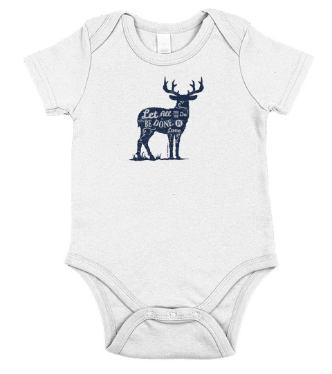 Let All That You Do Be Done In Love Short Sleeve Baby One-Piece