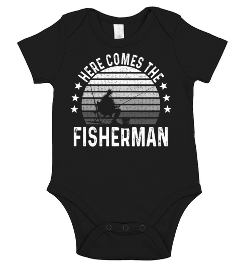 Fishermen Fishing Fish Funny Gift Birthday Present Short Sleeve Baby One-Piece