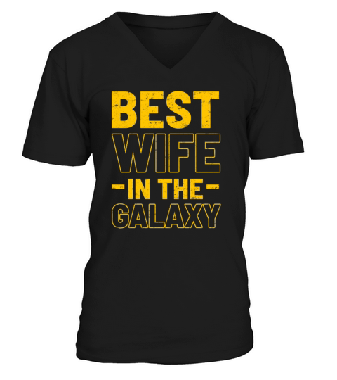 Best Wife In Galaxy Men's V-Neck T-shirt