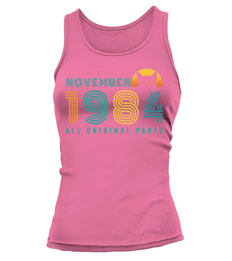 Born November 1984 Cat Vintage Women's Tank Top
