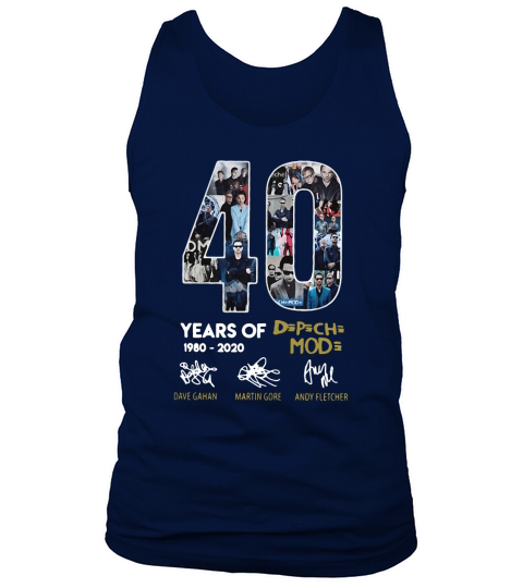40 years of 1980-2020 Depeche Mode signatures Tank Top Unisex