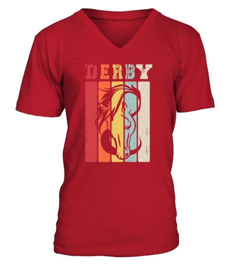 Derby Vintage Horse Racing Style Horse Lover Gift Men's V-Neck T-shirt