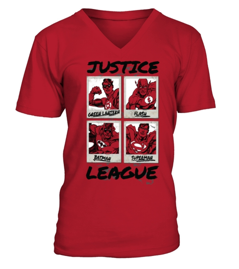 Justice League Comic Panel Draft Men's V-Neck T-shirt