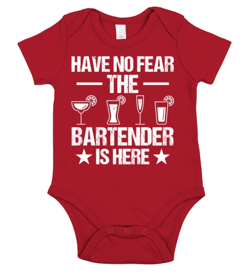 Have no Fear the Bartender is here Barkeeper Short Sleeve Baby One-Piece