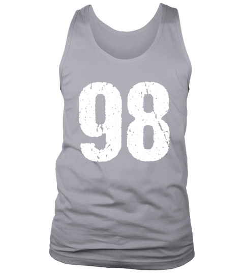 White Vintage Style Number 98 T-Shirt Tank Top Unisex