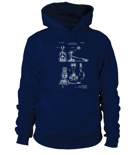 Drum Beating Mechanism Vintage Patent Blueprint Women's Hoodie
