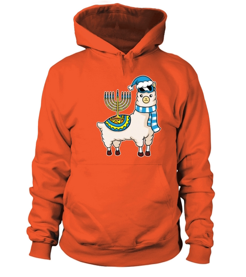 Chanukah Alpaca Happy Hanukkah Llama Menorah Women's Hoodie