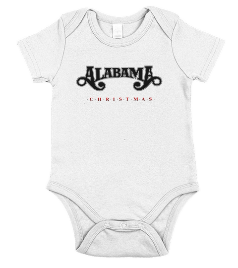 Alabama - Christmas Tshirt Short Sleeve Baby One-Piece