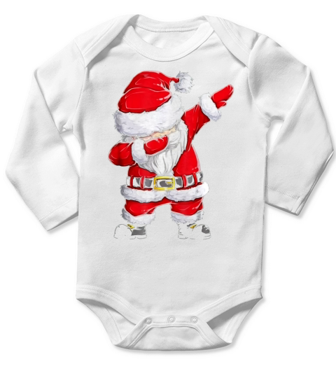 The Dabbing Santa Long Sleeve Baby One-Piece