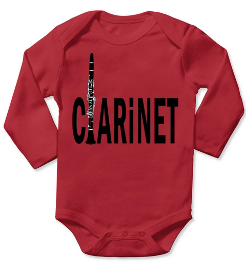 Clarinet Text Musical Instrument Long Sleeve Baby One-Piece