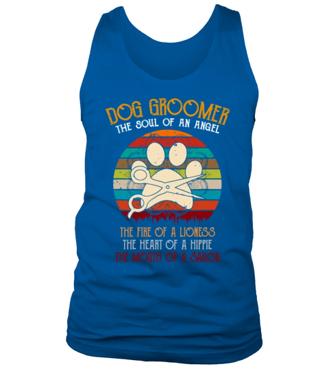 Dog Groomer The Soul Of An Angel Hippie Men's Tank Top