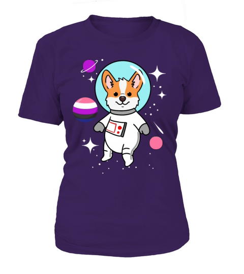 Corgi Space Genderfluid Pride Women's T-Shirt